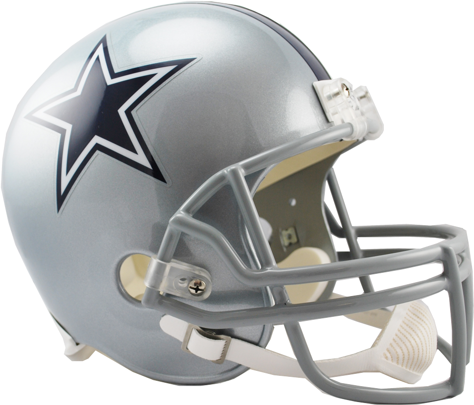 Dallas Cowboys Helmet Png Svg Black And White Library - Dallas Cowboys Deluxe Replica Riddell Full Size Helmet (1000x864), Png Download
