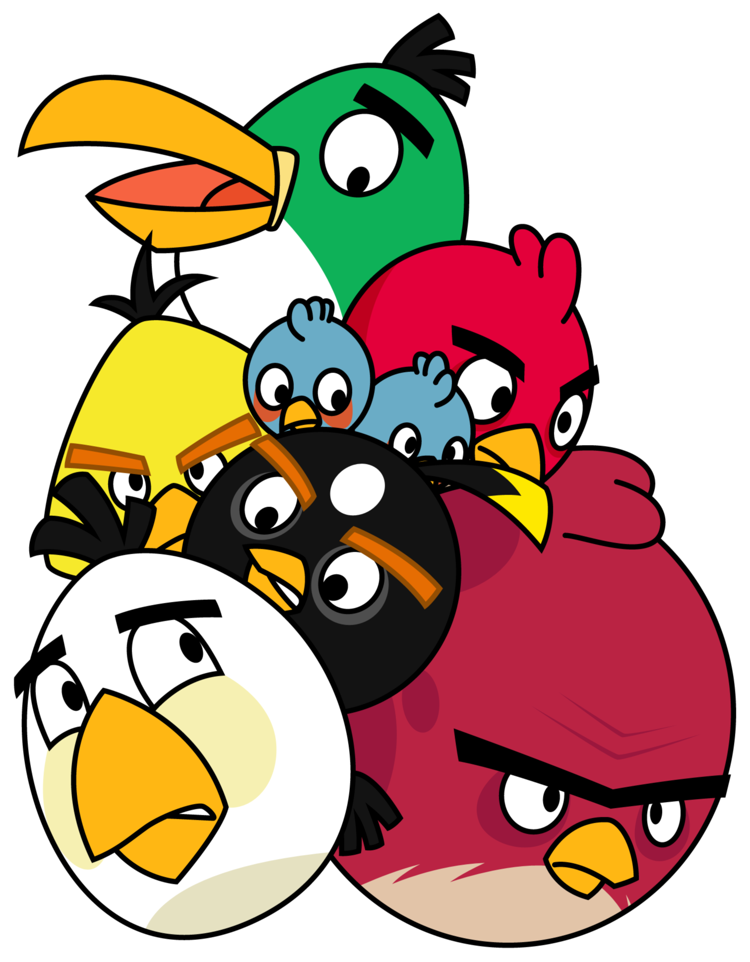 High-quality Angry Birds - Clip Art Angry Birds (1532x1987), Png Download