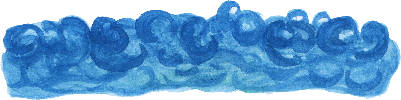 6 Watercolor Ocean Wave - Ocean Waves Illustration Transparent Png (1024x255), Png Download
