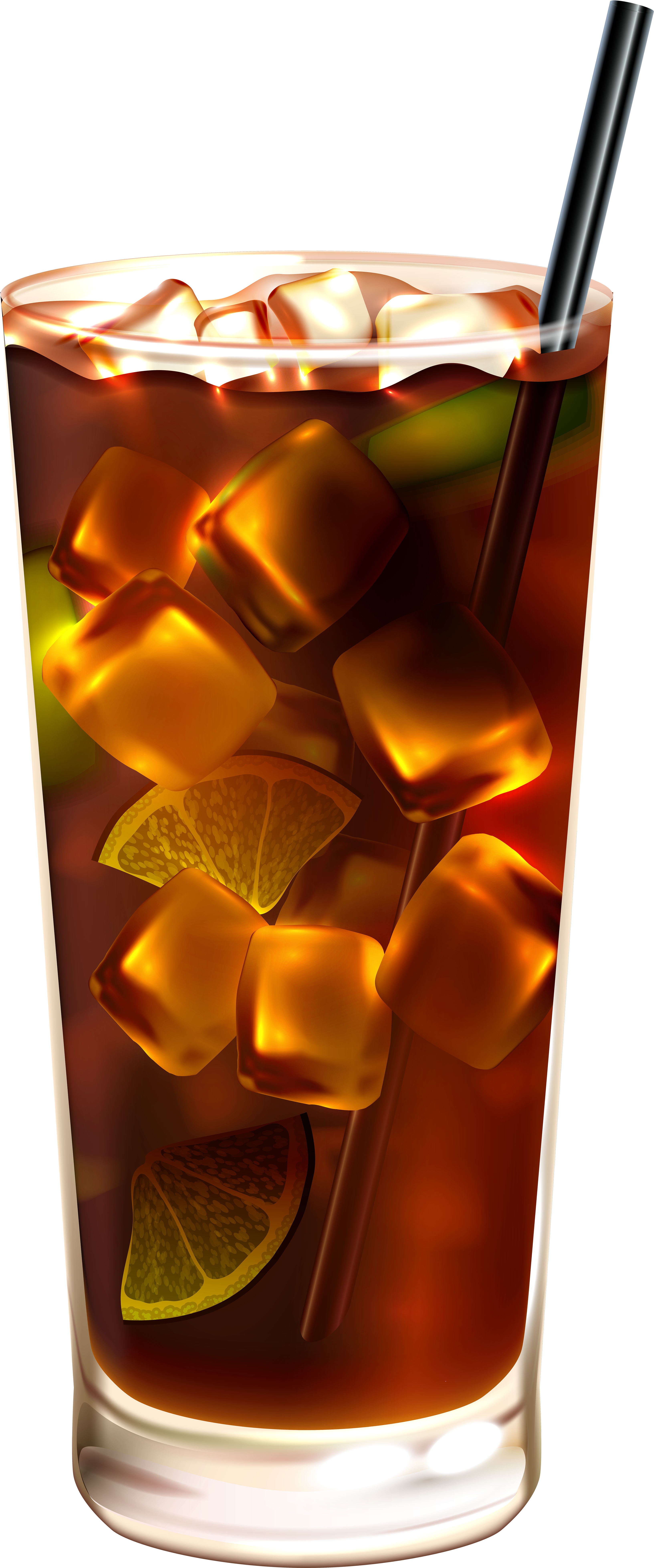 Cola With Ice Png Clip Art - Rum & Coke Transparent (3371x8000), Png Download