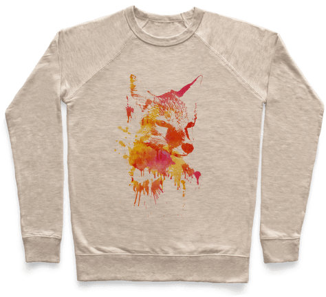 Watercolor Fox Pullover - Hot Dog Shirts (484x484), Png Download