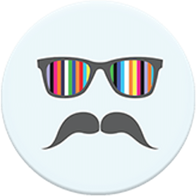 Popsockets Mustache Rainbow (800x800), Png Download