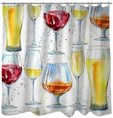 Seamless Pattern Of A Champagne,cognac, Wine, Beer - Champagne Stemware (400x400), Png Download