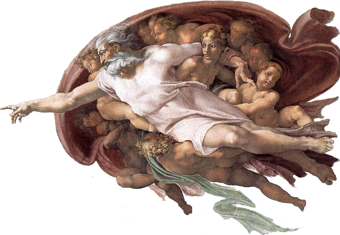 Michelangelo God - Sistine Chapel (682x472), Png Download