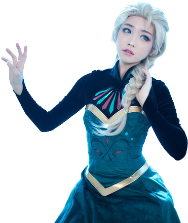 Elsa Cosplay - Frozen (424x449), Png Download