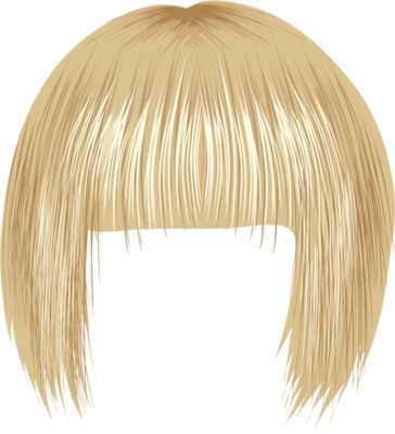 Blonde Wig Png - Blonde Wig Clip Art (364x400), Png Download