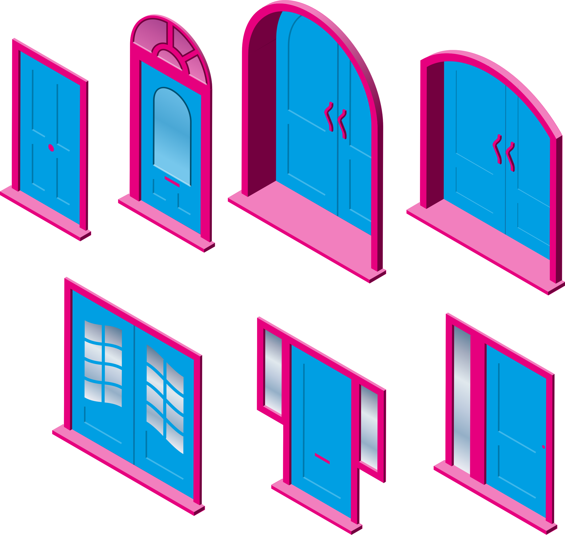Window Door Building Computer Icons Gate - Clip Art (359x340), Png Download