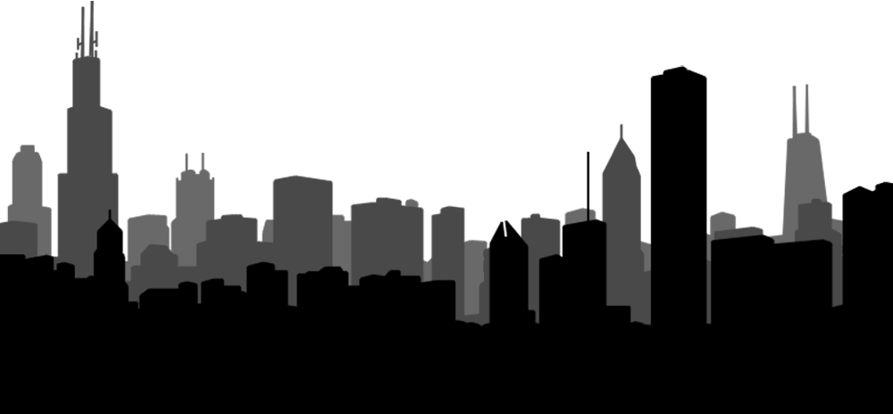 Cerca Con Google Silhouette Arte - Buildings Silhouette Png (1000x464), Png Download
