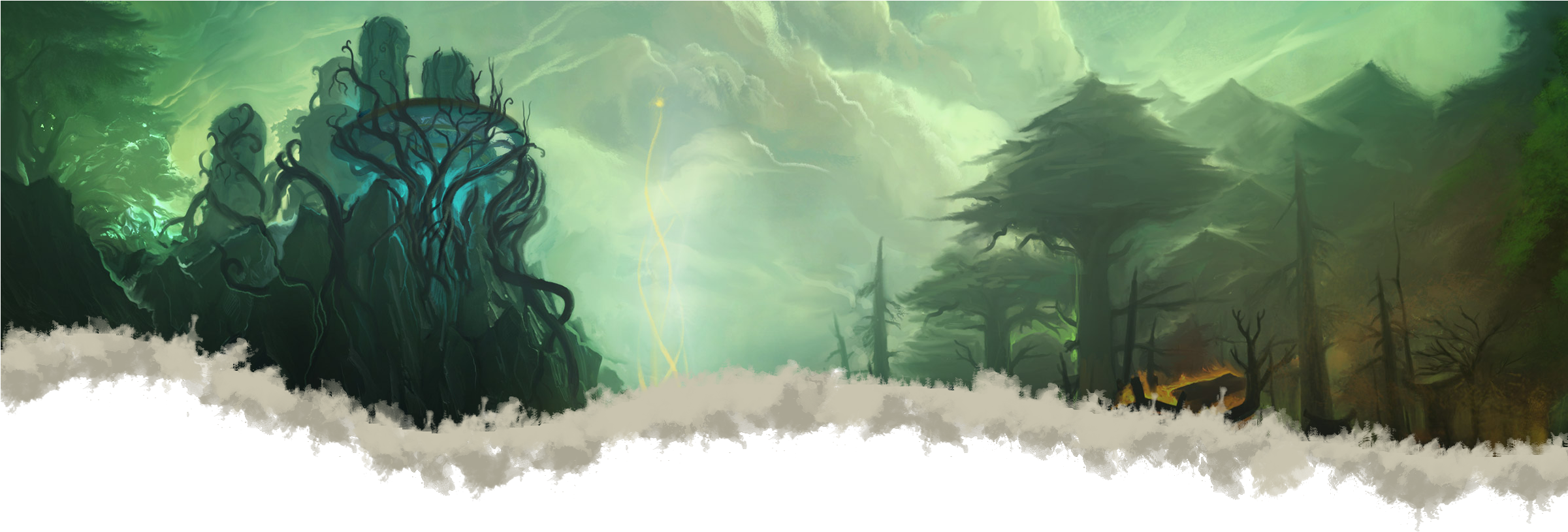 Night Elf - Landscape World Of Warcraft (2400x1400), Png Download