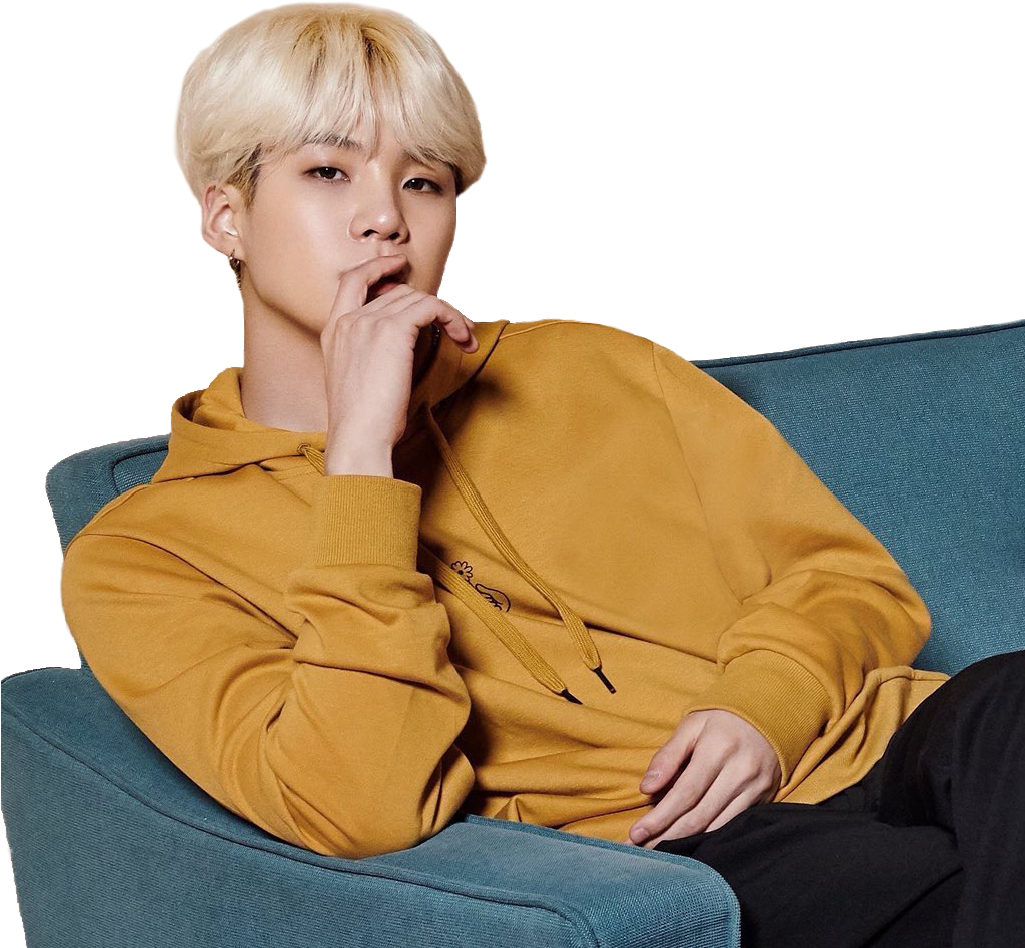 Png Sticker Suga Yoongi Bts Kpop Yellow Freetoedit - Yellow Bts Suga (1024x1024), Png Download