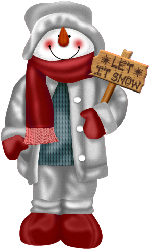Snowman Let It Snow Png Clipart - Let It Snow Let It Snow Let (304x500), Png Download
