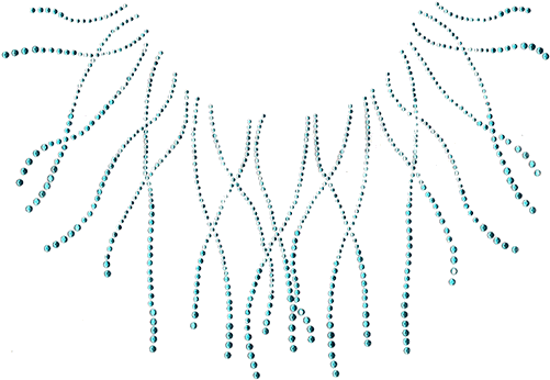 Aquamarine Strings Scoop Neckline - Illustration (500x484), Png Download