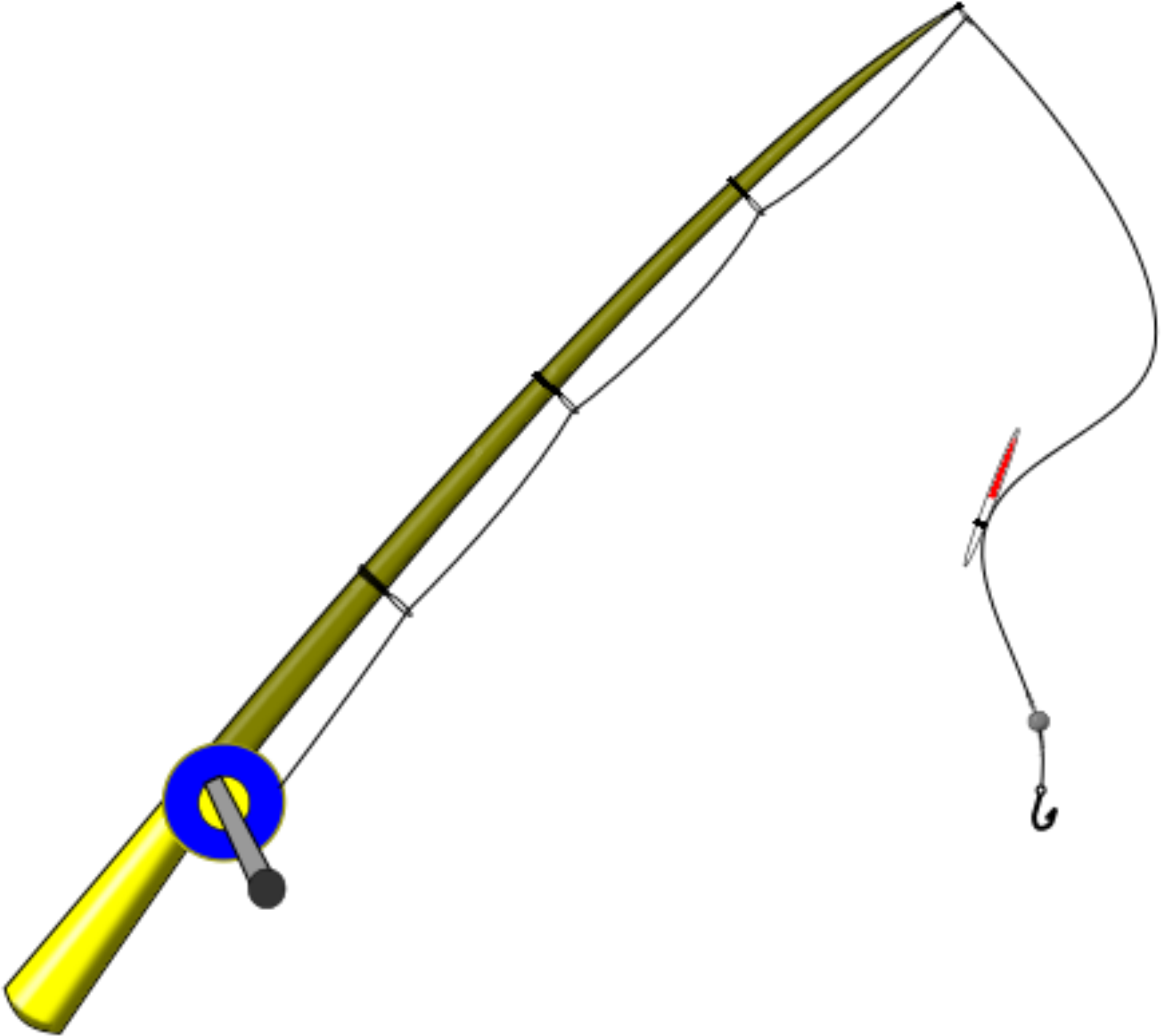 Fishing Pole Clipart Fishing Rod Image - Fishing Pole Clipart Transparent (2400x2254), Png Download