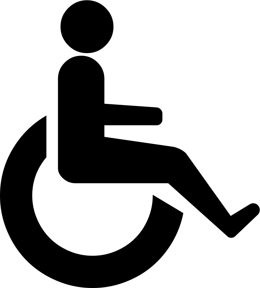Person Wheelchair - - Free Powerpoint Person Shape Wheel Chair (885x981), Png Download