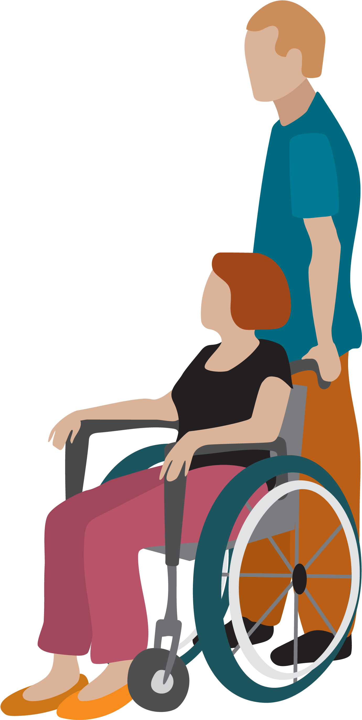 Wheelchair Disability Clip Art - Illustration (1625x2908), Png Download