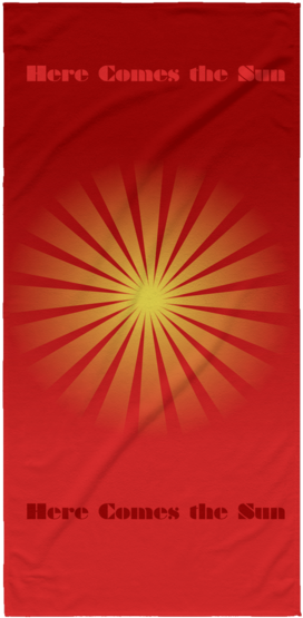 Here Comes The Sun Beach Towel - Graphic Design (600x600), Png Download