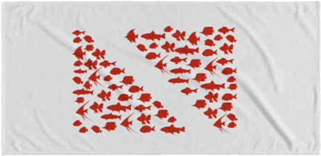 Ocean Life Dive Flag Beach Towel - Diver Down Flag (500x500), Png Download