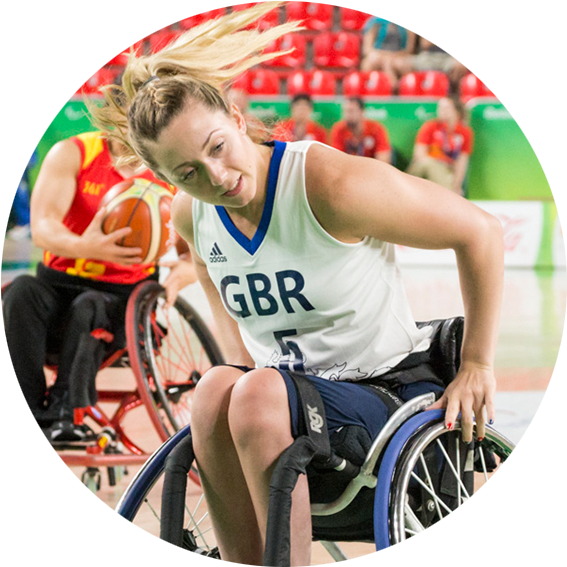 “this Chair Really Gives Me An Advantage On Speed, - Wheelchair Basketball (573x573), Png Download