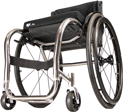Elegant, Stylish And An Ideal Chair For The Confident - Rgk Lightweight Rigid Wheelchair (450x500), Png Download