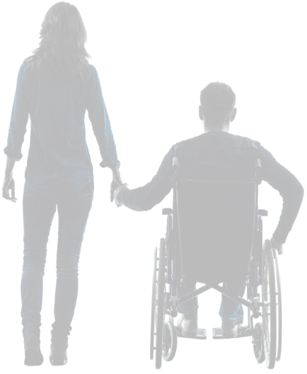 Dial Southend Was Launched In September 2001 As A Registered - Wheelchair Person Silhouette Png (434x528), Png Download