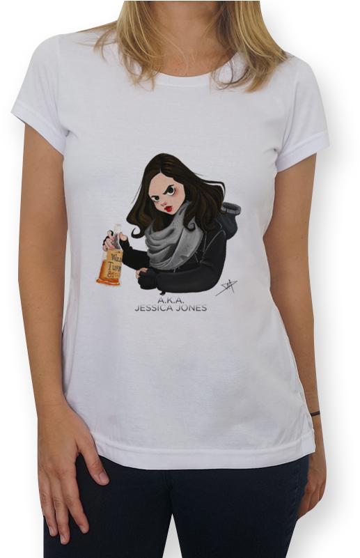 Camiseta Jessica Jones De Danielle Piolina - Lute Como Uma Garota Camiseta (800x800), Png Download