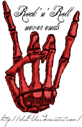 Transparent Skull Rock And Roll - Rock N Roll Skull (900x654), Png Download