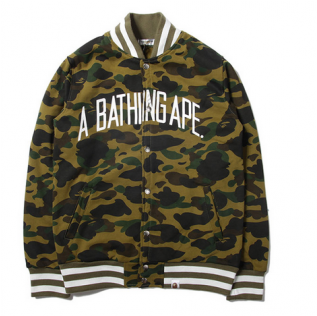 A Bathing Ape Bape Camo Classic Varsity Jacket - Sweater (600x315), Png Download