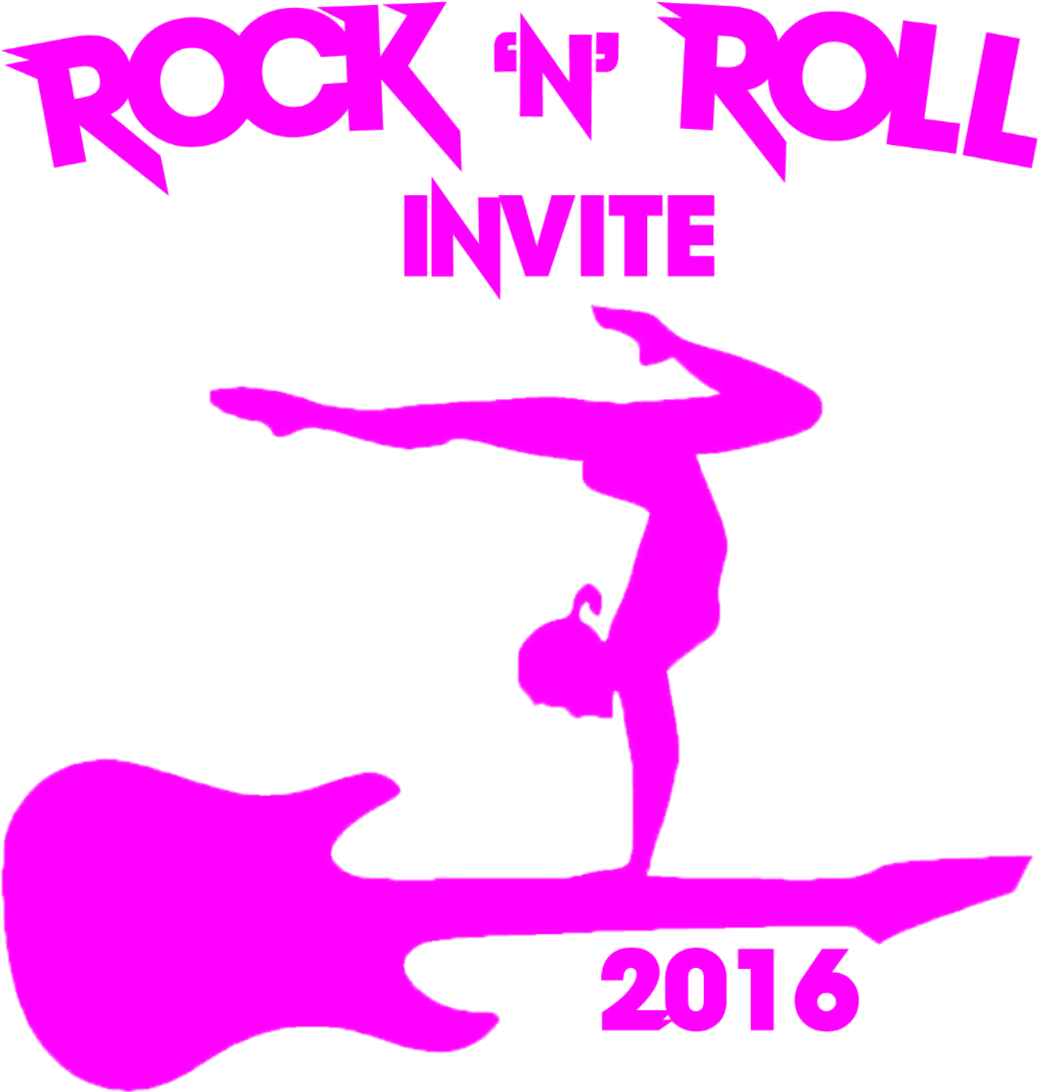 Rock N Roll Logo-pink - Gymnastics Large Tote Bag (1638x1817), Png Download