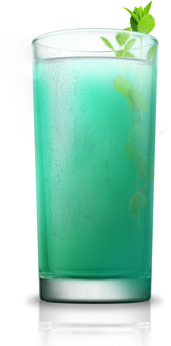 Green Vodka Con Hojitas De Menta - Green Parrot Drink (1500x1500), Png Download