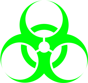 Biohazard Png - Green Biohazard Symbol Png (376x356), Png Download