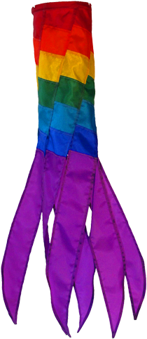 Windsox - Rainbow Swirl - Rainbow (241x500), Png Download