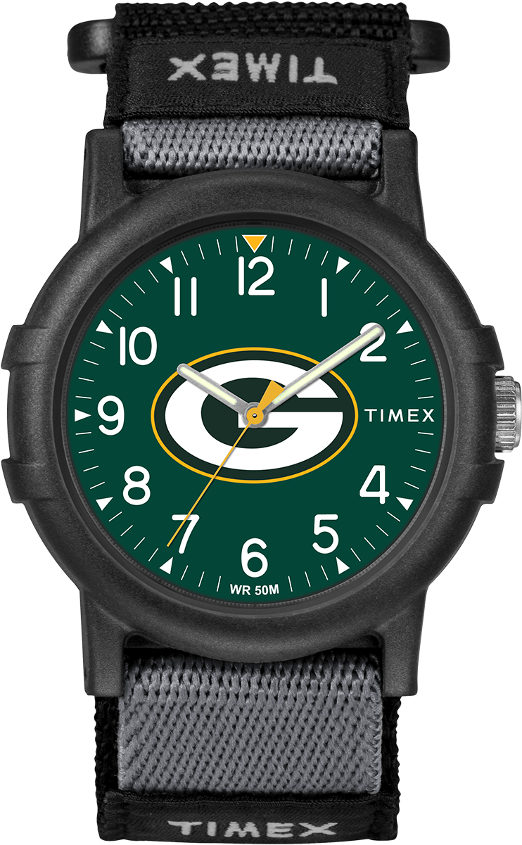 Recruit Green Bay Packers Large - Timex Indiglo Expedition Camper T49713 Watch (1000x1200), Png Download