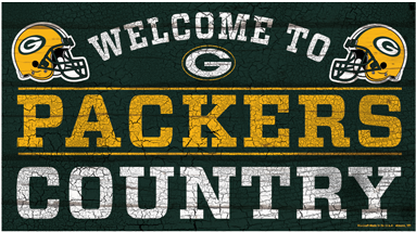 Green Bay Packer Country Wood Sign 24"l Only 5 Left - Wincraft Green Bay Packers Country Wood Sign (500x308), Png Download