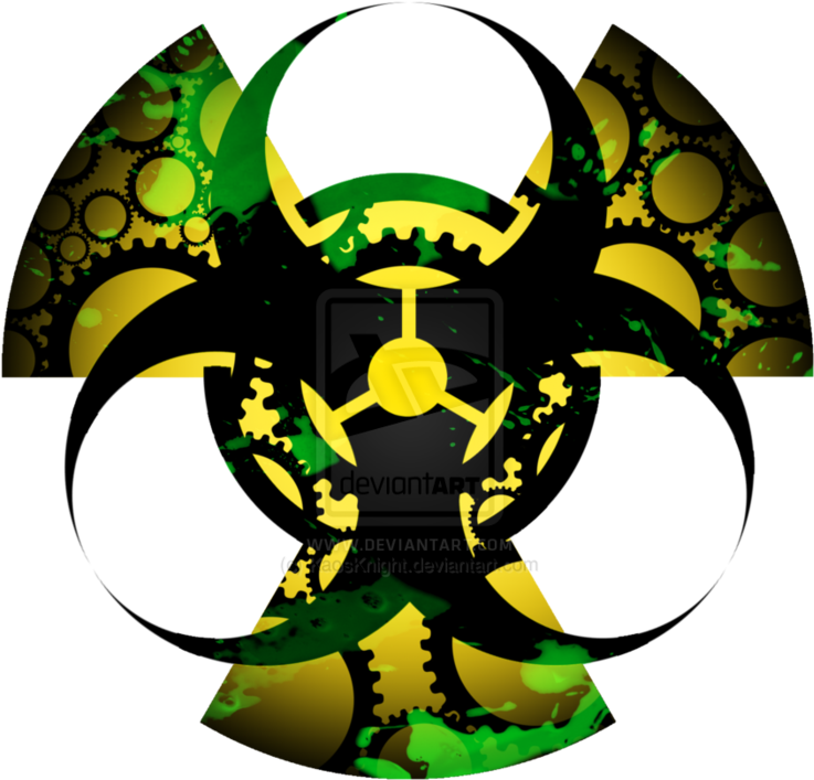 Biohazard Drawing Radiation - Radiation And Biohazard Symbol (894x894), Png Download