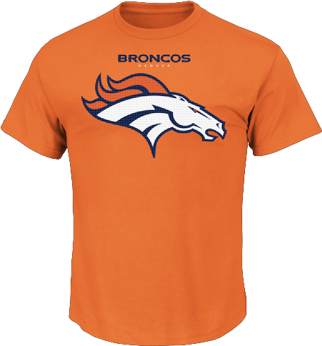 Nfl Denver Broncos Critical Victory Iii Majestic T-shirt - Denver Broncos Round Logo (500x500), Png Download