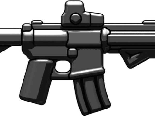 Assault Rifle Clipart Modern War - Brickarms M4 Sbr (640x480), Png Download