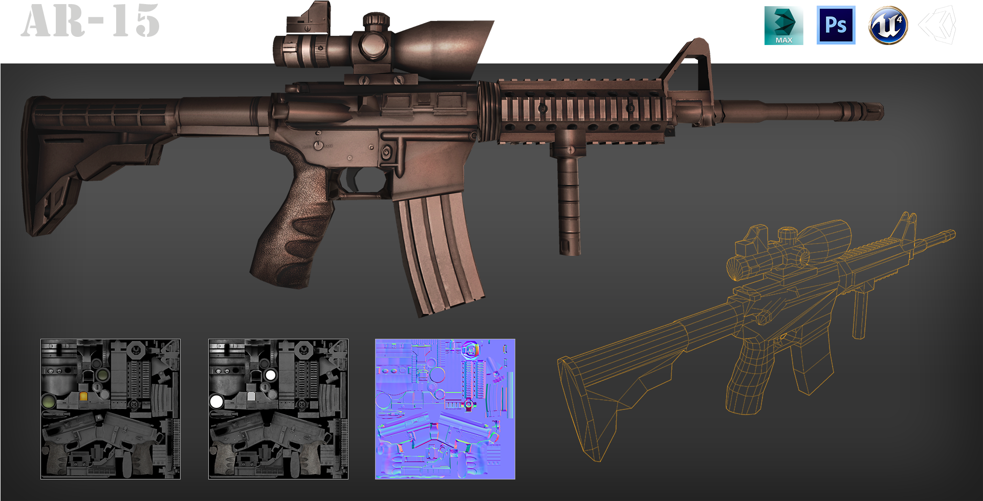 2,000 Tris Given / 2,000 Tris Used - Assault Rifle (1920x1000), Png Download