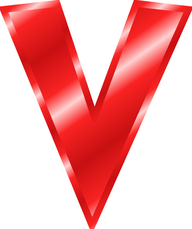 Let's Learn Letters Alphabet V Letter Case - Big Red Letter V (626x750), Png Download