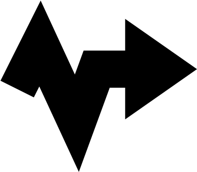 Irregular Zig Zag Line Arrow Pointing To Right Vector - Flechas En Zig Zag (400x400), Png Download