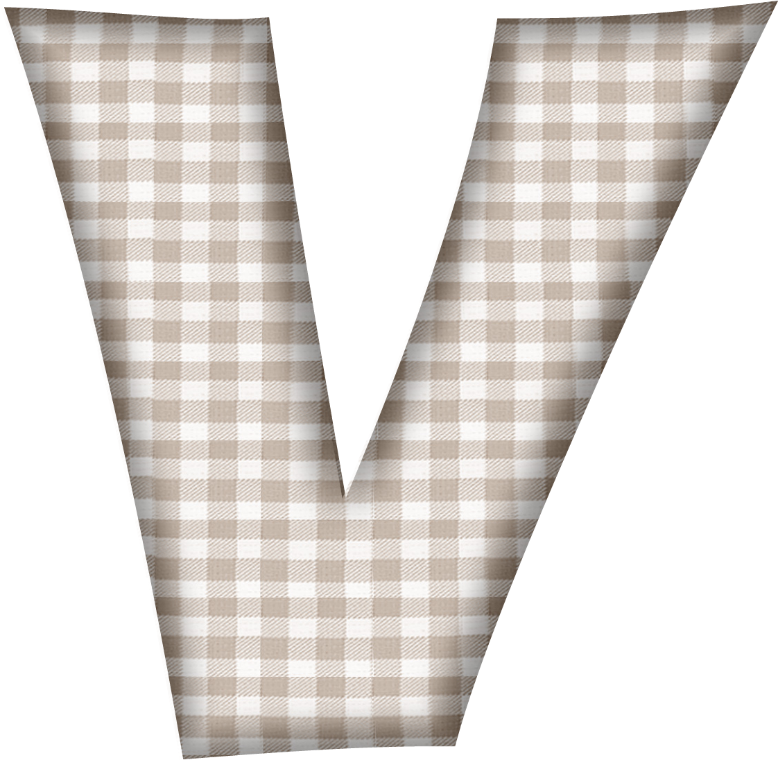 Capital Letter V - Tartan (1200x1200), Png Download
