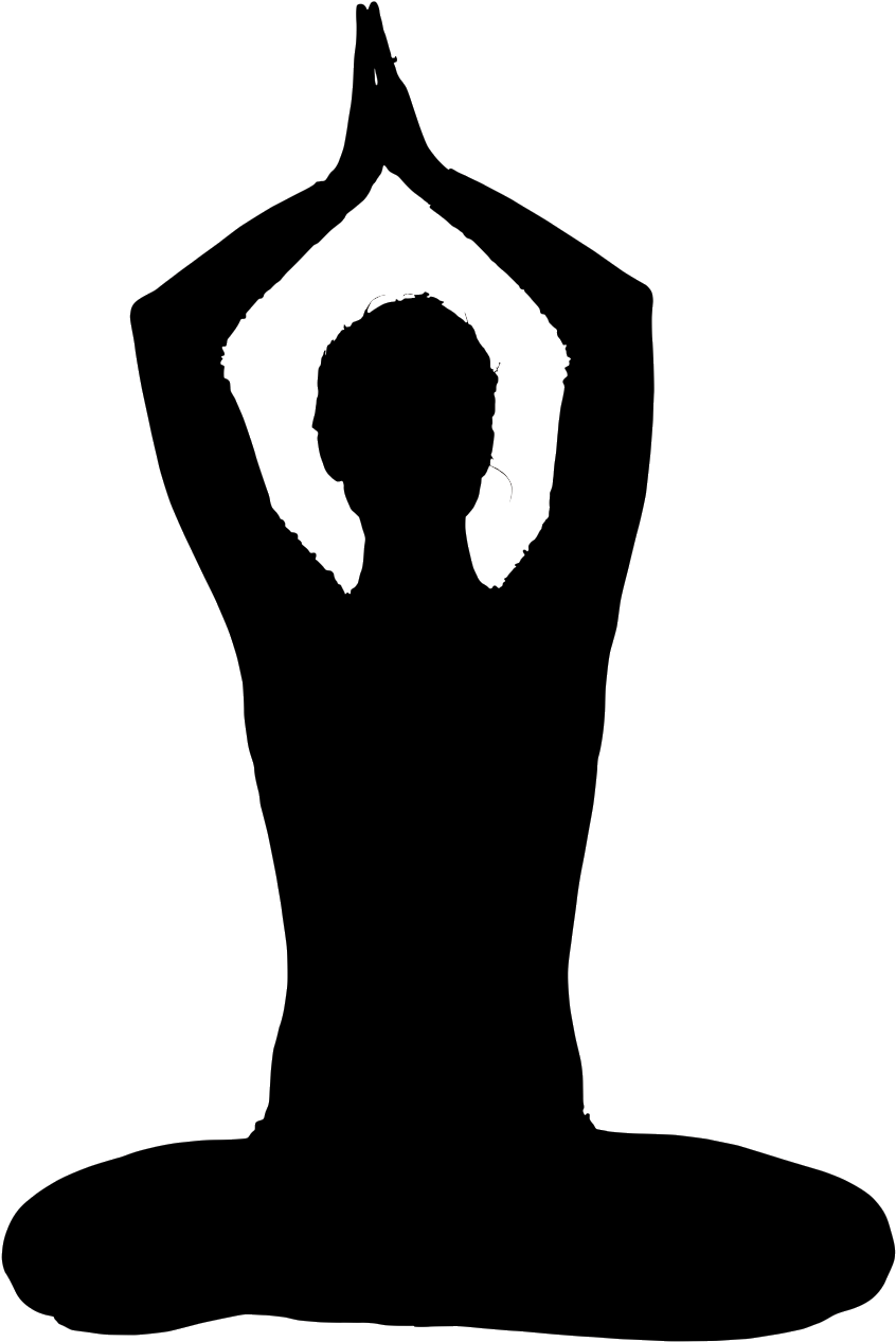 Pix For Meditating Person Silhouette - Silhouette Yoga (1207x1591), Png Download
