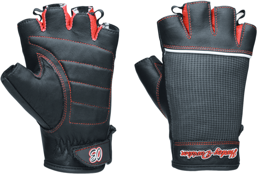 Harley Davidson Womens Cora Leather & Mesh Fingerless - Harley-davidson Cora Leather & Mesh Fingerless (600x600), Png Download