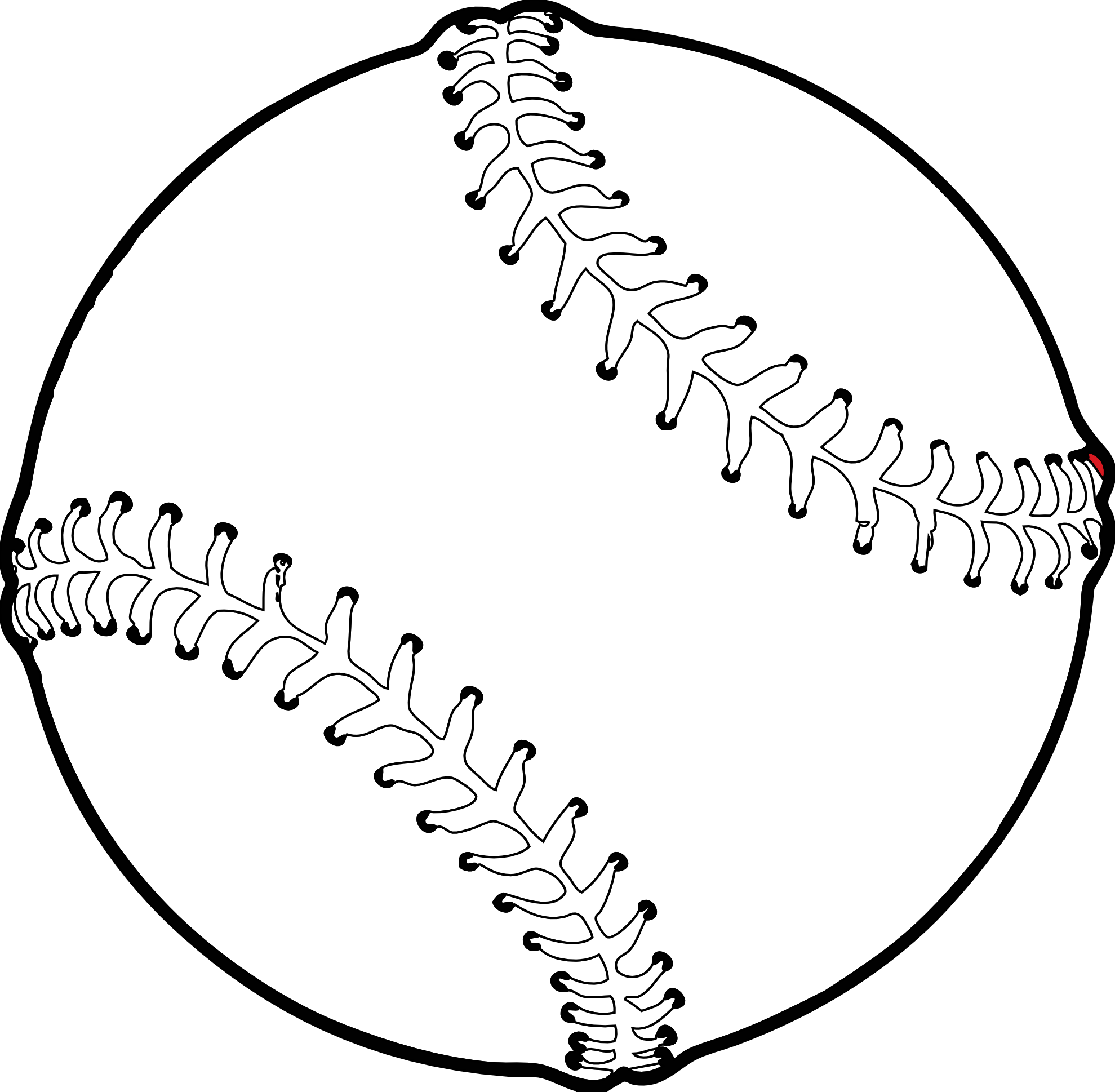 Baseball Clipart - Black And White Baseball (1979x1938), Png Download