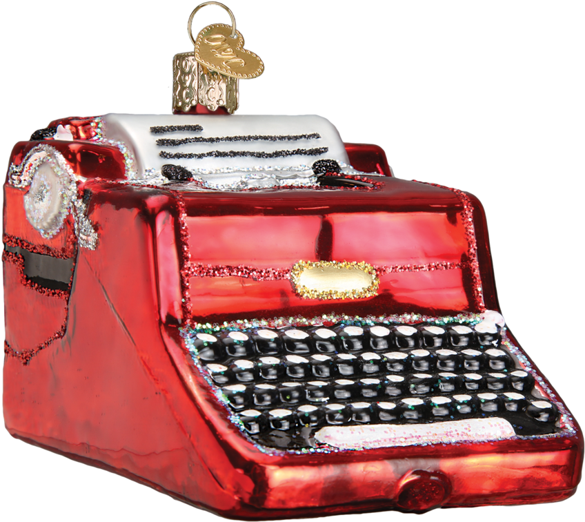 Typewriter Christmas Ornament (950x950), Png Download