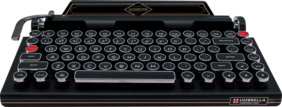 The Big Picture - Resident Evil 2 Keyboard (1100x418), Png Download