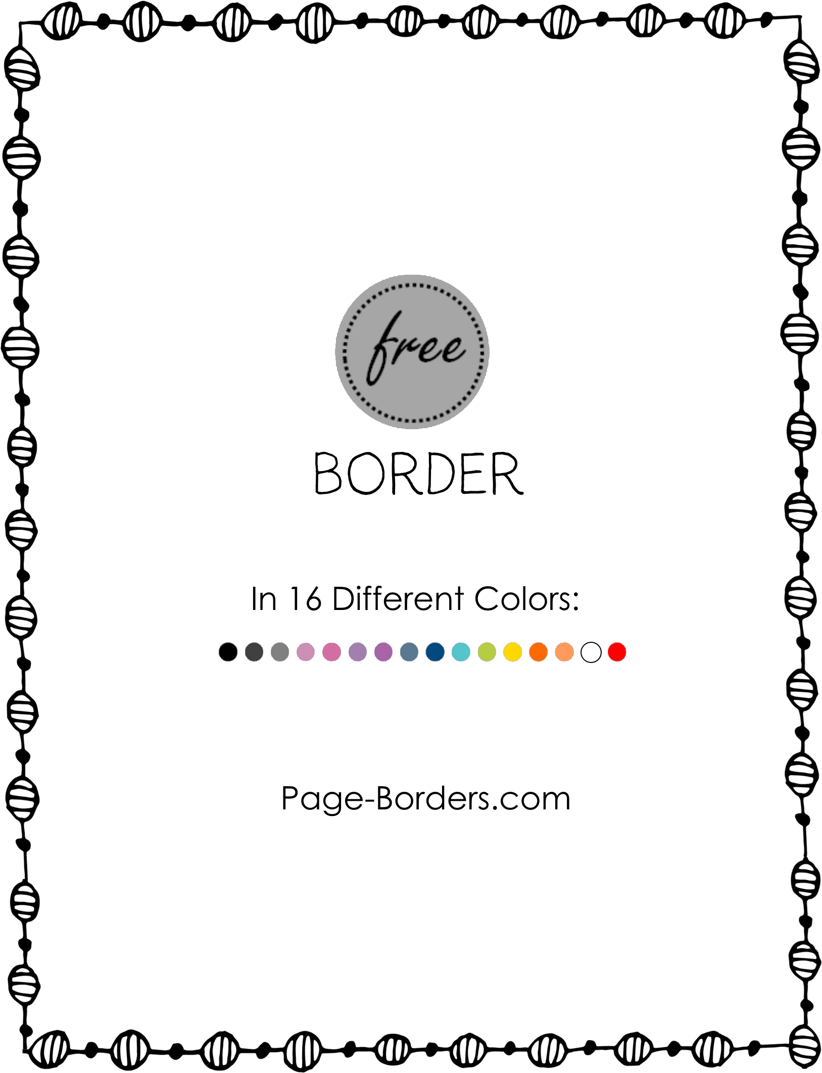 Border Doodle - Simple Hand Drawn Border (1700x2200), Png Download