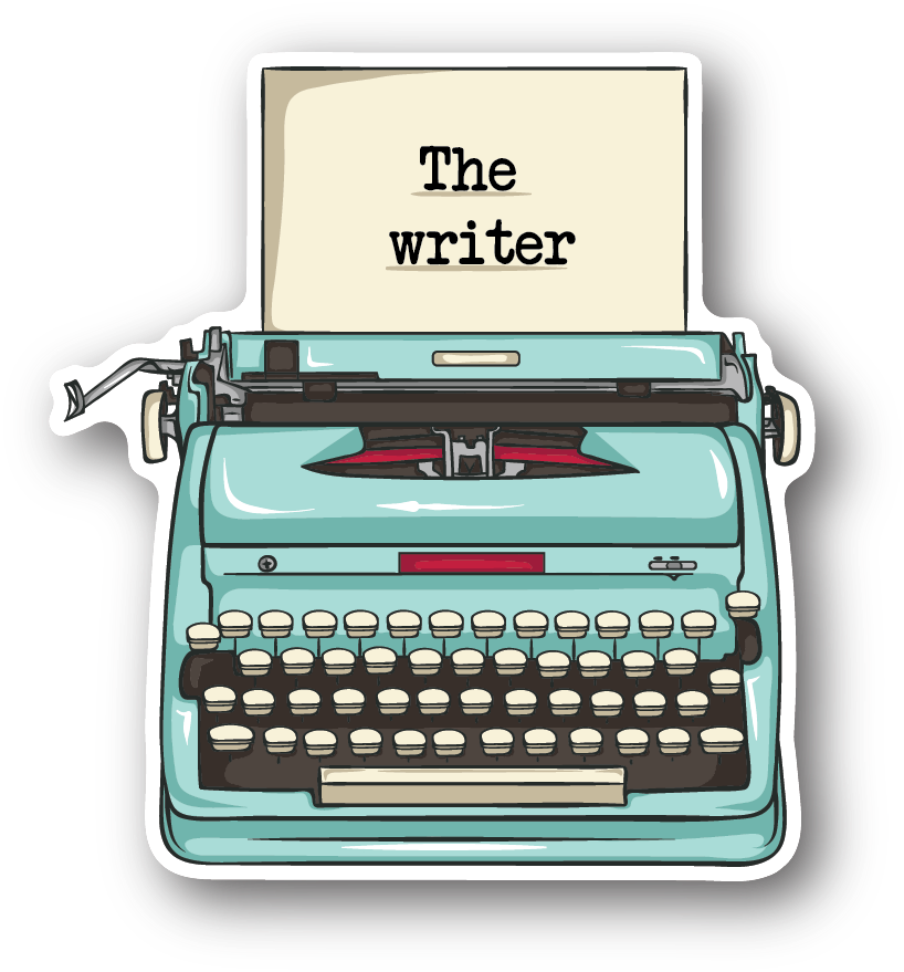 The Writer - Vinyl Stickers - Gloss Stickers - Sticker (1250x1250), Png Download