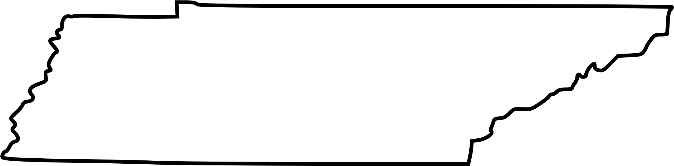 Tennessee Outline - Tennessee Silhouette Outline (2400x1697), Png Download
