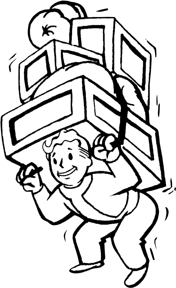 The Vault Fallout Wiki - Over Encumbered (661x1015), Png Download