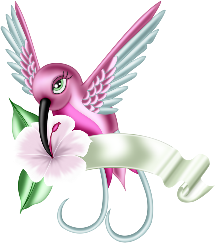 Hummingbird Clipart Forest Bird - Png File Colorful Birds (720x800), Png Download